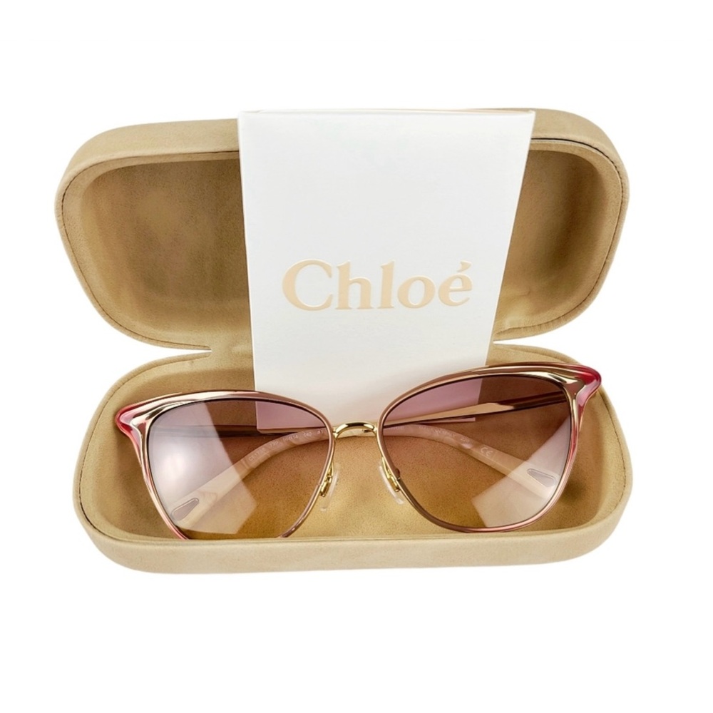 Chloé Felicy Cat-Eye Metal Sunglasses